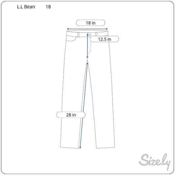 L.L. Bean Women's Original Fit Jeans Size 18 Petite 100% Cotton Dark Wash Denim - Picture 8 of 9